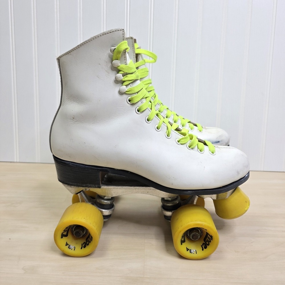 Riedell 120 Artistic Roller Skates Sure Grip Super X 4R Zinger Wheels Size 7